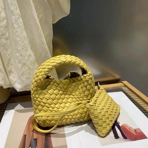 Prix Fabricant Ensemble de <span class=keywords><strong>2</strong></span> Pièces <span class=keywords><strong>Mini</strong></span> Sac à Main Tressé en Cuir Végan, Cabas Pochette Tissé Main, Sac Bandoulière Croisé Mode - Product Image 2