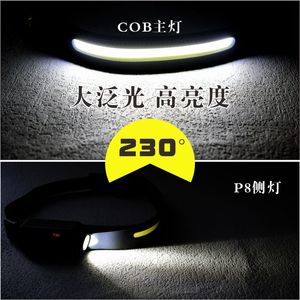 Headlamp USB Rechargeable LED Floodlight <b>Sensor</b> Military Green H300 Outdoor Running <b>Light</b> - Product Image 5