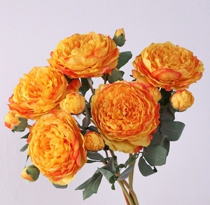 56cm ranuncolo decorazione di nozze con fiore artificiale peonia salotto casa arredo fiori decorativi - Product Image 3