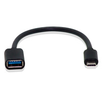 Cable OTG DFX USB-C a USB 3.0 de 5 Gbps, Adaptador Macho a Hembra de PVC de 20 cm para MacBook y iPad