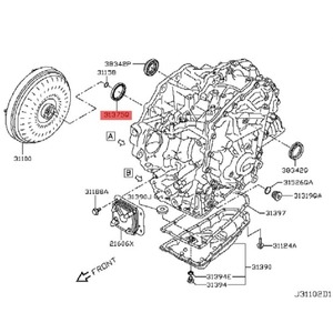 31375-1XF00 2702A006 313751XF00 JF011E RE0F10A Joint d'étanchéité de pompe à huile de transmission pour Nissan Altima Pathfinder Rogue Murano - Product Image 5