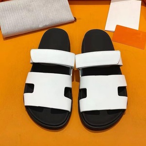 Sandalias de Hombre de Cuero Genuino de Lujo, Ajustables con Velcro, Plataforma Gruesa, Antideslizantes, Transpirables, para Playa y Verano - Product Image 1