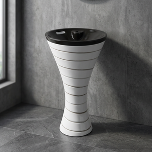 Meilleure Qualité de Sanitaires en Céramique - Nouveau Lavabo sur Pied de Forme Ronde pour Hôpital, Design Moderne, Fabriqué en Inde, Prix Bas - Product Image 1