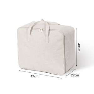 Maison épaisse lavable coton lin couverture couette organisateur sac grande capacité déménagement bagages emballage sac pour chambre stockage - Product Image 6