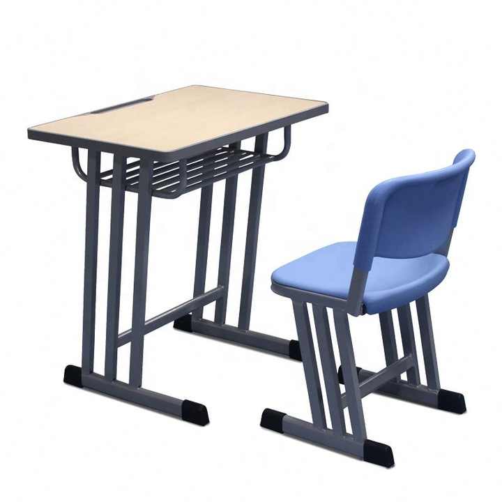 Hot Sale Single Plastic School Desk And Chair Furniture School Student