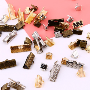 Kẹp Vành Trơn Mịn Màu Vàng 10Mm Đầu Dây Ruy Băng Kết Cấu Có Răng Lưỡi Lê Kẹp Đầu Dây Uốn - Product Image 2