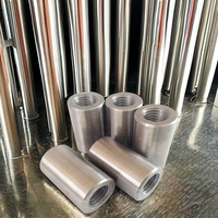 Manchon de raccordement pour barres d'armature en acier avec filetage interne parallèle, connecteur durable en acier au carbone