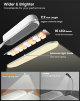 Glocusent – Mini lampe de lecture Led à contrôle tactile, Rechargeable et réglable, avec Clip pour lecture, brevetée, vente en gros