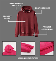 Sudadera con Capucha de Felpa Terry de 450 GSM Marca SEEK para Hombre, con Logotipo Personalizado Bordado, Estilo Urbano, Talla Grande, Proveedor Mayorista