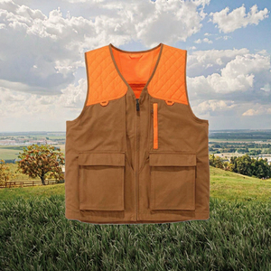 เสื้อกั๊กสำหรับล่าสัตว์กลางแจ้ง ผ้าแคนวาสโพลีเอสเตอร์เนื้อแน่น บุเบา ช่องใส่ของด้านหน้า เหมาะสำหรับกีฬากลางแจ้ง ฤดูใบไม้ร่วง และการยิงปืน - Product Image 3