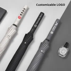 Parapluie automatique surdimensionné à manche long pour deux ou trois personnes, double couche, polyvalent, résistant aux intempéries, pluie et soleil - Product Image 1