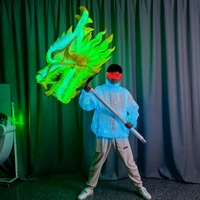 Veste en cuir artificiel LED universelle RICHSHINING, vêtements de mode, tenue de performance pour le Nouvel An chinois avec batterie rechargeable