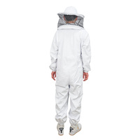 2024 Bestseller USA Witbee BC-1 Professioneller Schutzanzug für Imker mit Schleier und Reißverschluss aus Baumwollmaterial in Weiß/Braun, Einfach zu Montieren