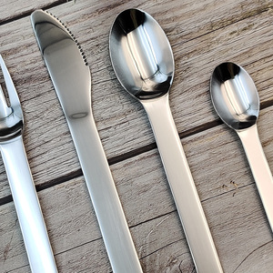 Juego de cubiertos de acero inoxidable para restaurantes y hoteles, cubiertos de plata con cuchillo, tenedor, cuchara, para bodas y fiestas - Product Image 3
