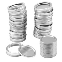 Couvre-bocaux en aluminium de remplacement, argentés et dorés, réutilisables, étanches, de type divisé