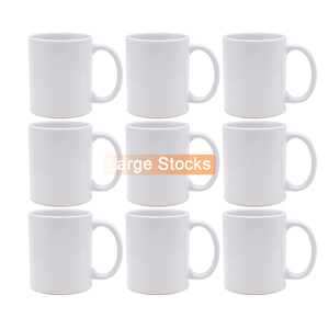 Cốc Thăng Hoa Bán Buôn Nhà Cung Cấp Cốc Trống Cà Phê Trà Gốm Sứ Truyền Nhiệt Màu Trắng Tùy Chỉnh 11Oz Có Logo - Product Image 1