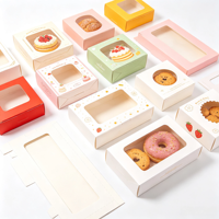 Boîte d'emballage pour pâtisserie de haute qualité avec fenêtre en PET, imprimée en couleur, pour desserts français et boîtes cadeaux sucrées