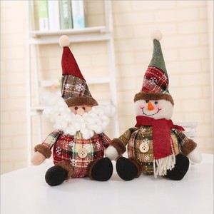 Muñecos navideños de dibujos animados de alta calidad, tela a cuadros con copos de nieve y figuras de ancianos, muñecos navideños para niños - Product Image 2