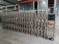 Portail électrique rétractable sans rail moderne en acier inoxydable pour allée extérieure, portail d'entrée de parking, designs de portails pour mur de clôture