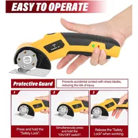 Mini-cutter ambidextre portatif avec lumière LED et capacité de coupe de 6 mm pour le découpage du carton et du tapis