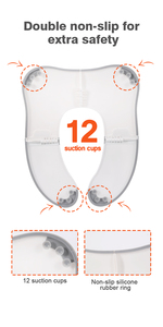 Couvre-siège de toilette pour bébé en PP+TPE sans BPA, pliable, portable, antidérapant, anti-pincement, ergonomique, universel, facile à nettoyer - Product Image 2