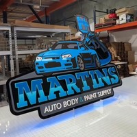 Panneau d'affichage Design Your Own Shop 3D Acrylique/PVC Logo Lettres multicouches Plaque lumineuse Nom personnalisé pour signalisation commerciale