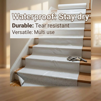 Rouleau de feutre auto-adhésif imperméable et respirant pour la protection des sols, couverture temporaire pour bois, carrelage et escaliers