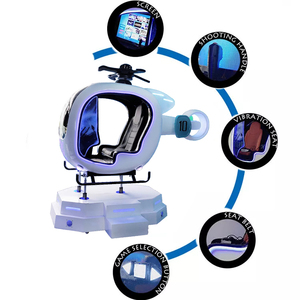Simulador de Realidad <span class=keywords><strong>Virtual</strong></span> de Conducción de Pequeños Aviones, Helicópteros y Experiencia de Vuelo Aeroespacial, Plataforma de 6DOF, 1 Asiento, Metal, Centro Comercial - Product Image 2