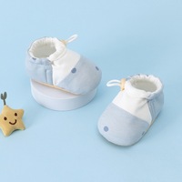 Chaussons pour bébé nouveau-né, garçon et fille, réglables, semelle souple, antidérapants, en coton respirant, antibactériens, premiers chaussons pour bébé