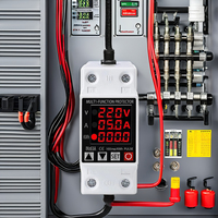 Relais de protection de courant CA réglable 63A 230V avec régulateur de sur/sous-tension et affichage LED, montable sur rail DIN SVC pour fréquence 50Hz