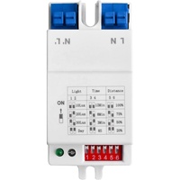Sakelar Lampu Sensor Radar Microwave LED 5.8GHz Pengontrol Induksi Gerakan Tubuh Manusia Sudut Deteksi 360 Dapat Disesuaikan Penundaan AC