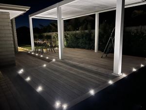 Pergola con Tetto a Lamelle Motorizzate <span class=keywords><strong>in</strong></span> Alluminio Personalizzata <span class=keywords><strong>per</strong></span> Esterni, Struttura <span class=keywords><strong>per</strong></span> Carport con Sistema Solare, Facile Montaggio - Product Image 4