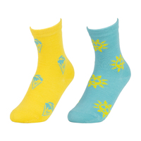 Chaussettes pour jeunes étudiants en promotion, vente directe usine, en coton tricoté avec grip, bordure en coton tissé et logo sur le dessous