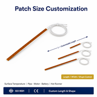 HUADONG Resin Encapsulated Flexible Patch Thermocouple, Polyimide Surface Temp Sensor for Molds & Pipelines