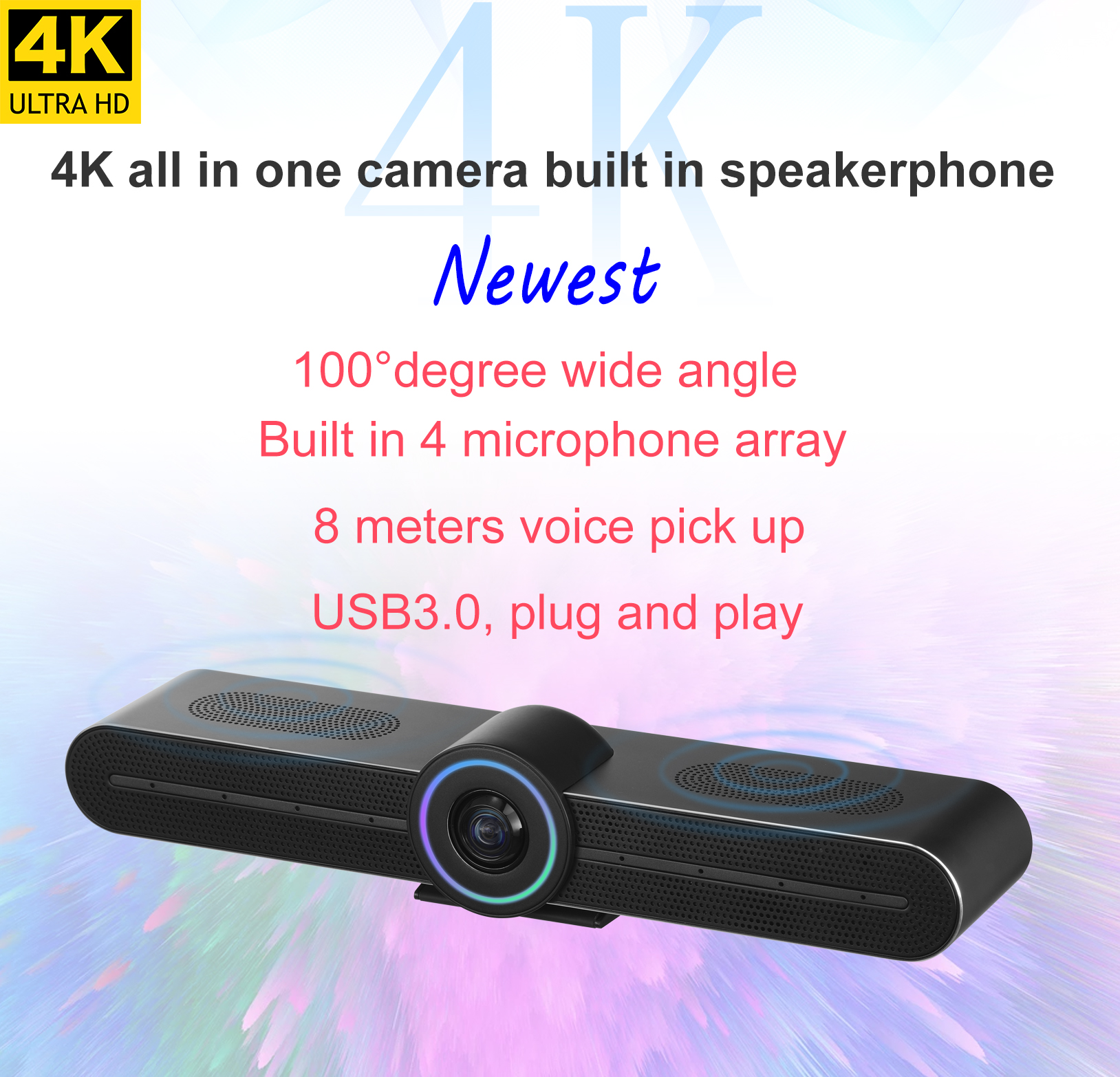 2022 USB 3,0 PTZ устройство для потоковой передачи трансляции в прямом эфире камера для аудио-и видеоконференций все в одном камера с громкоговорителем
