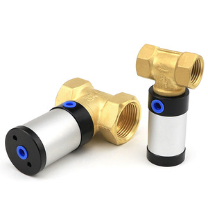 Válvula de control neumática Q22HD de 1/2 pulgada para agua, aceite y vacío, cuerpo de cobre con sello azul para uso industrial - Product Image 2