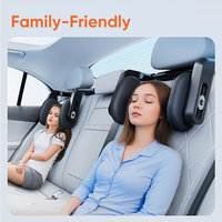 Coussin de soutien pour la tête et le cou en mousse à mémoire de forme en cuir PU pour appuie-tête de siège de voiture, prix de gros