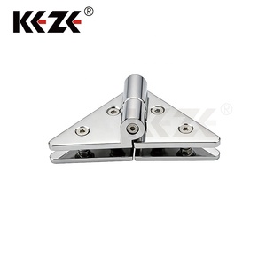 Charnière pivotante pour porte en verre KEZE H6553 en acier inoxydable, réglable à 180 degrés, épaisseur <span class=keywords><strong>de</strong></span> verre 5 mm, garantie 3 ans, quincaillerie moderne - Product Image 2