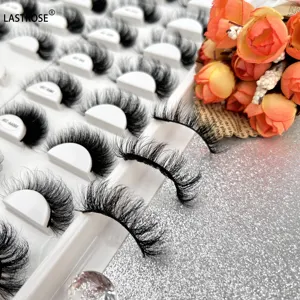 20Mm 3d Faux Mink Russische Strip Wimpers Russische D Curl Strip Wimpers Gevleugelde Wimper Extensions C D Dd Curl Lash Strips