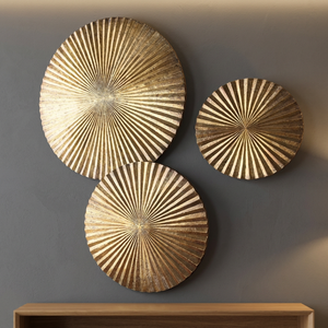 Décoration murale en fer forgé faite à la main, dorée, pour usage intérieur - Product Image 3