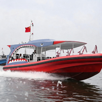 Bateau à moteur rapide Grandsea 12,5 m en aluminium marin 33 kn, ferry pour passagers avec moteurs