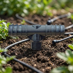 Viet Drip Virgin Plastic Y Connector Tee Barb Threaded Fittings for LDPE Pipes 25mm Diameter 1-4 <b>Bar</b> Pressure Agricultural - Product Image 3