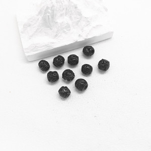 Perles d'espacement en forme d'animal en acier inoxydable noir Yunnique pour la fabrication de bracelets, moulage irrégulier 8mm GZY-PJ19 - Product Image 2