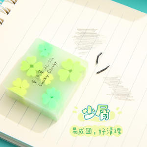 Nuevo lindo <span class=keywords><strong>trébol</strong></span> de la suerte de dibujos animados TPR Oficina borrador patrones de juguete a granel lápiz borrador Kawaii <span class=keywords><strong>Papelería</strong></span> para regalos promocionales escolares - Product Image 4