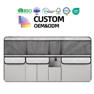 Organizador de almacenamiento para el respaldo del maletero del coche, bolsa de malla grande con múltiples bolsillos y cremallera para SUV, viajes en coche y artículos diarios - Product Image 1