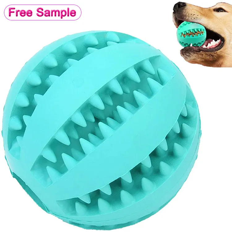 Enrichment Interactive Natural Rubber Puzzle Toy Chew Treat Dispensing Dog Toys Dog Balls