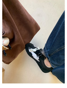 Sneakers Casual da donna con suola spessa stile Miu in vera pelle di vacchetta con stampa leopardata scarpe <span class=keywords><strong>stringate</strong></span> che ricordano - Product Image 5