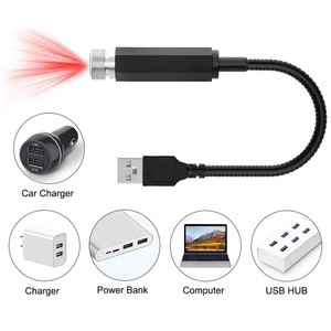 Projecteur LED USB <span class=keywords><strong>Ciel</strong></span> Étoilé pour Voiture, Accessoire Décoratif Intérieur, Lampe de Plafond pour Voiture, Lumière Étoilée 12V Rouge Bleu, Vente Chaude - Product Image 3