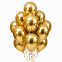 50 ballons ronds gonflables biodégradables de 12 pouces, épaissis, haute élasticité, écologiques, en latex chromé métallisé pour mariage