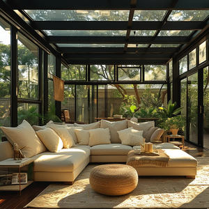 NEW High Quality Factory Outdoor Sunroom Aluminum Sunroom <strong>Glass</strong> House Customized Factory Direct Sale Sunshine - Product Image 5